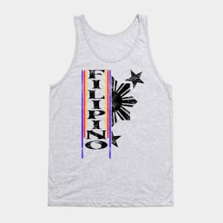 Filipino with faded sun and stars Tank Top